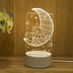 thumbnail image 1 of Lámpara D, luz nocturna LED 3D, luces inteligentes para muebles, luz nocturna pequeña, acabado de lujo, 1 of 1