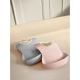 thumbnail image 5 of BabyBjorn Baby Bib 2-pack, Grey / Powder Pink, 5 of 5
