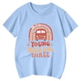 thumbnail image 4 of RTKFRFLM Young Wild and Three Girls T-Shirt 3rd Birthday Graphic Short Sleeve Round Neck Tee Top for Ages 3-13 Kids Summer Celebration Cotton Shirt Cute Third Birthday Party Outfits, 4 of 4
