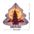 thumbnail image 2 of Stylish Metal Hanging Christmas Tree Wind Spinner - Geometric Design with Ornaments & Silhouettes for Garden & Yard Decor, 2 of 7