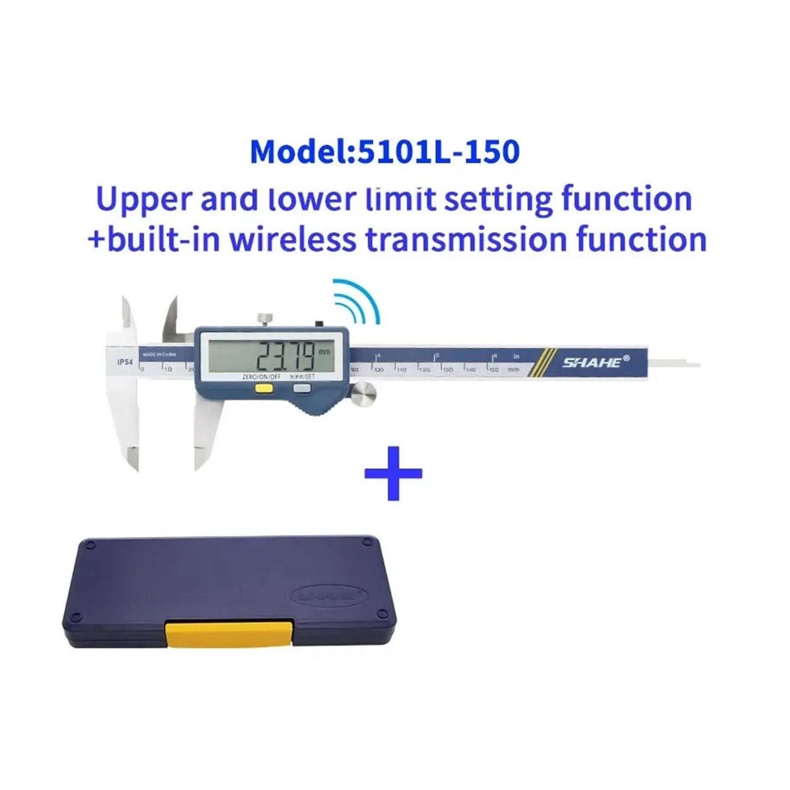 Digital Wireless Caliper,150/200/300 Mm Stainless Steel Digital Caliper With Large Screen Micrometer Caliper Digital Built-in Wireless Caliper