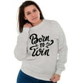 thumbnail image 3 of Born Win Winner Victory Motivation Women Crewneck Sweatshirt Brisco Brands M, 3 of 5