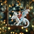 thumbnail image 4 of DAMAI Santa's Dragon Riders Ornament Collection, 2D Acrylic Dragons Hanging Ornaments, Santa Riding Dragon Christmas Tree Ornaments Decorative Hanging, Holiday Décor Collectible Display, 4 of 8