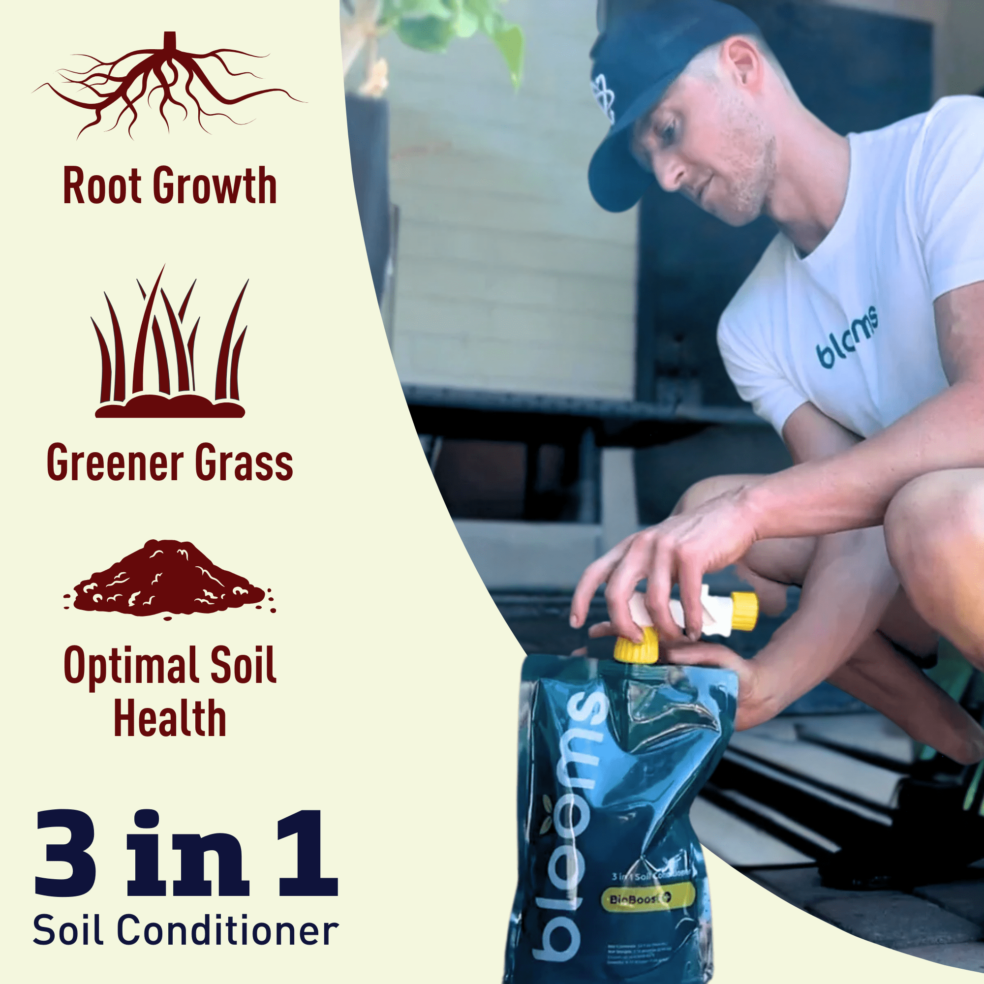 Harris Seeds - Blooms BioBoost+ Concentrated Liquid Lawn Fertilizer Covers Up to 6,000 Sq. Ft.