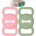thumbnail image 1 of Air Tag Holder for Pets 2 Pack,Air Tag Holder Portable Air Tag Case Cover for air tag Dog Collar Holder,Anti-Lost Air Tag Holder for Dog Collar Cats Backpack and More( Pink & Olive Green), 1 of 5