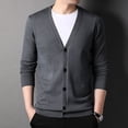 thumbnail image 5 of Men's Fashion Casual Single Breasted Slim Fitting Solid V-neck Knitted Cardigan, 5 of 6