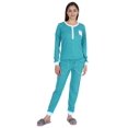 thumbnail image 2 of Inkmeso Womens Nightwear Pajamas Set Sleepwear Long Sleeve Top With Pant, 2 of 7