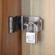 thumbnail image 4 of 90 Degree Padlock Hasp with Padlock and Screws, Stainless Steel Door Latch Hasp, Undeformable Right, 4 of 4