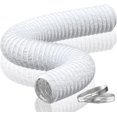 thumbnail image 1 of czcpp-Dryer Vent Hose 3 Inch Ducting Insulated 16FT Air Duct with 2 Clamps,Heavy-Duty Three Layer PVC and Aluminum Flexible Duct Protection for HVAC Ventilation, Duct Fan Systems(75mm-5M), 1 of 4