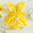 thumbnail image 4 of Akiihool Baby Girl Clothes Summer Baby Funny Bodysuits Rompers Outfits for Summer Casual (Yellow,12-18 Months), 4 of 5