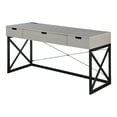 thumbnail image 3 of Bradford 2-Drawer Wood Lift-Top Desk with USB Ports, Antique Gray, 3 of 13