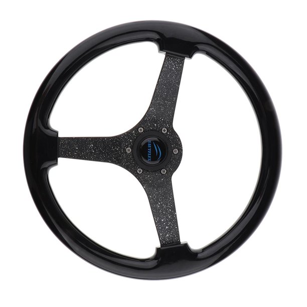 Aluminium Alloy Marine Steering Wheel 3 Spoke Boat Pontoon Weatherproof Standard 3/4inch(19mm