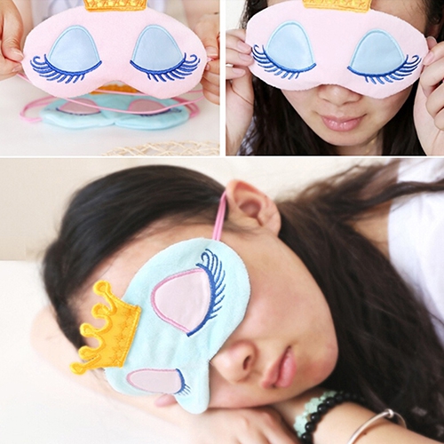 jiaroswwei Cute Eyes Cover Princess Crown Style Travel Sleeping