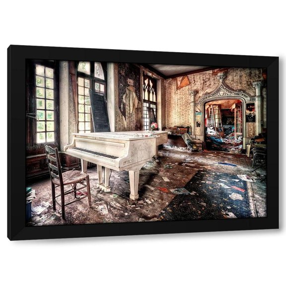 Matthias Haker 14x11 Black Modern Wood Framed Wall Art Titled - White Wing