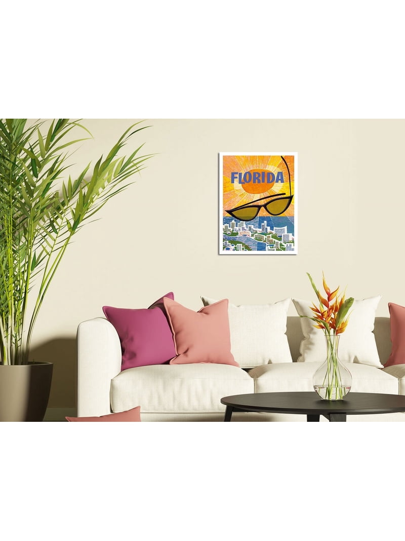 Miami Florida - The Sunshine State - Vintage Travel Poster by