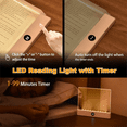 thumbnail image 3 of Book Light, Rechargeable Clear LED Flat Reading Light with 3 Colors & Timer, Plate Lamp Book Full Page Light White,1 x Book Light,White, 3 of 7