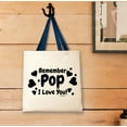 thumbnail image 3 of ThisWear Pop Gifts for Grandpa Remember Pop I Love You Navy Handle Canvas Tote Bag, 3 of 3
