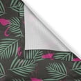 thumbnail image 4 of Ambesonne Flamingo Valance Pack of 2, Zoo Animals in Pink, 54"X12", Hot Pink Green Black, 4 of 5