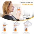 thumbnail image 2 of Máquina inhaladora de vapor, inhalador, atomizador de niebla fría para niños y adultos, uso doméstico, regalos, naranja, 2 of 5