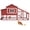 Red(67.3"L x 26"W x 39.4"H), variant on MEDEHOO Chicken Coop, Mobile Chicken House with with Wheel, Outdoor Hen House Poultry Cage with Nesting Box, Leakproof Pull Out Tray and UV-Resistant Roof (Brown)