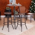 thumbnail image 5 of Pemberly Row 27.2" Adjustable Metal Bar Stools in Brown (Set of 2), 5 of 9