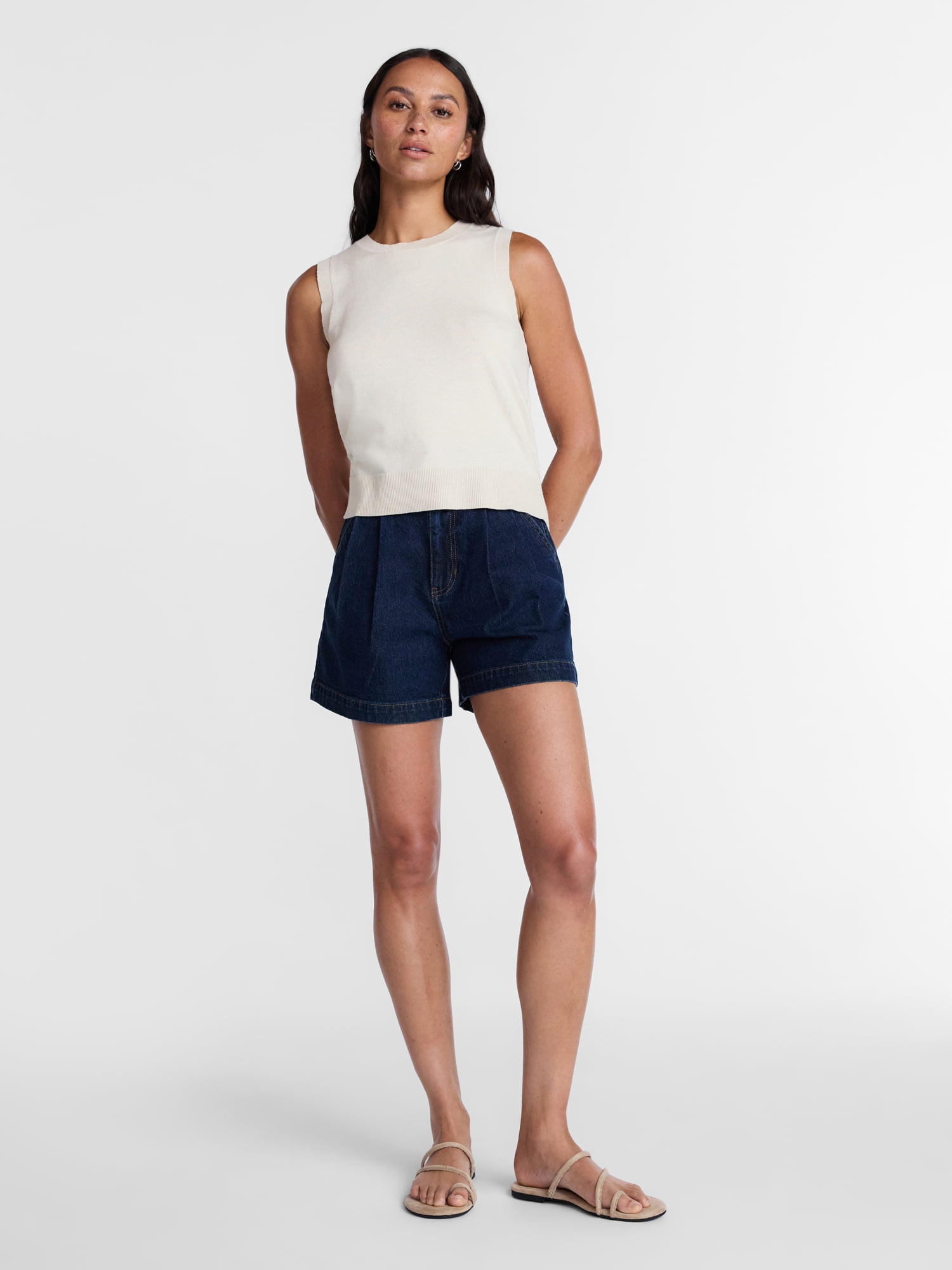 Time and Tru Women's Fine Gauge Sweater Shell, Lightweight, Sizes XS-XXXL