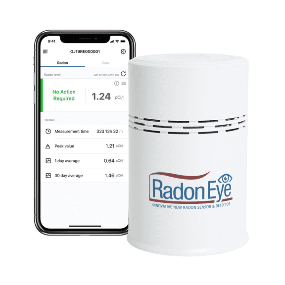 Ecosense RadonEye RD200 Home Radon Detector, Fast and Accurate Detection of Fluctuating Radon Levels with Continuous Monitoring and Trend Charts