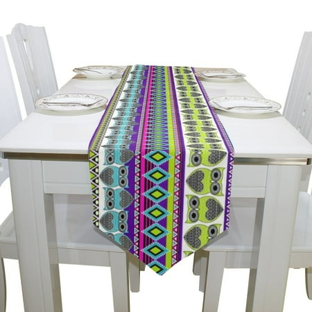 

POPCreation Aztec Owl Table Runner 13x90 Inches Mutilcolor Table Top Decoration
