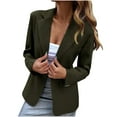 thumbnail image 2 of Luxalzxs Womens Blazers for Work Casual Fashion Solid Color Notch Collar Open Front Long Sleeve Office Suit Jacket Formal Business Blazer Coat, 2 of 5