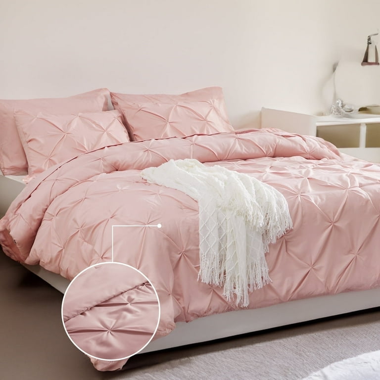★cozing★ Bedding Notebook Pouch_light pink Cozy Comfort Pink Twin Comforter Set - 5 Pieces Pintuck Bed