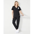 thumbnail image 6 of Hanes Comfort Fit Scrubs Women's Scrub Top New Ebony 2XL, 6 of 11