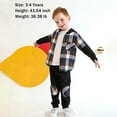 thumbnail image 2 of Younger Tree Toddler Baby Boy Clothes Hoodie Sweatsuit Outfits Kids Winter Flannel Plaid Shirt Top Pants Set for 3-4T, 2 of 8