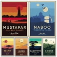 thumbnail image 2 of Pósteres de planetas y estrellas modernos, arte de pared con atracción galáctica, pinturas en lienzo e impresiones de películas de Wars, portadas de paisajes para decoración del hogar y la habitación, 2 of 5