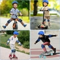 thumbnail image 7 of Yiomxhi Adjustable Kids Bike Helmet Set with Knee Elbow and Wrist Pads, Toddler Skateboard Helmet for Ages 3-5-8-14 Boys Girls, Protective Gear Set for Youth, for Scooters Rollerskates, 7 of 7