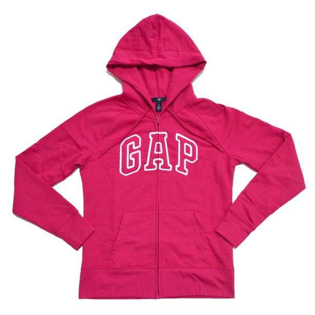 Gap - GAP Womens Fleece Arch Logo Full Zip Hoodie (S, Magenta ...
