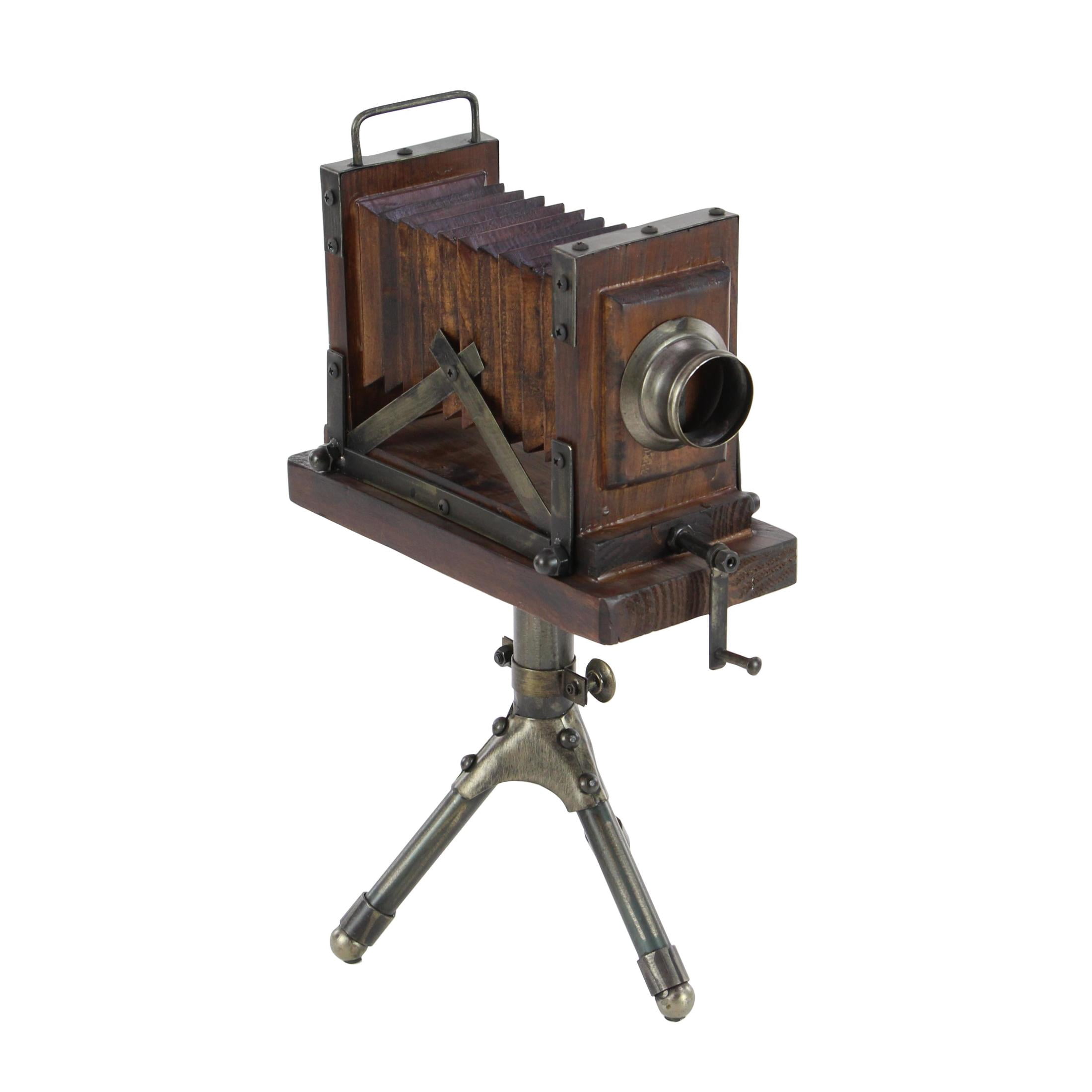 11" x 17" Brown Wood Camera Film Sculpture, by DecMode