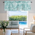 thumbnail image 2 of Window Valance for Kitchen,Summer Starfish Turtle Coral Rod Pocket Curtain Valances Short Curtains Drapes Panel,Ombre Green Ocean Waves Window Treatment Topper for Living Room Bathroom Bedroom Home, 2 of 9