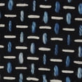 thumbnail image 5 of LR Home Medium Embroidered Geometric Indoor Square Pouf, Black/Blue, 16" x 16" x 16", 5 of 8