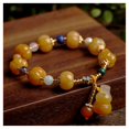 thumbnail image 1 of Pulsera de cuentas de jade de obsidiana negra Feng Shui para atraer riqueza y brazalete de buena suerte Pixiu oso de fresa Hogar, 1 of 3