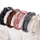 thumbnail image 3 of Diademas Anchas Para Mujer Diadema De Tela Negra Corbata Para Mujer Diademas De Cuero Para Mujer Con Corbata 2 Piezas Pu Nudo Superior Artificial Glam Girl Fashion Sailing Electrónica, 3 of 5