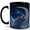 Black, variant on Crescent Moon Girl 11oz Ceramic Mug, Celestial Fantasy Art