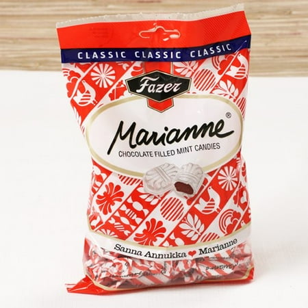 Chocolate Peppermint Creams - Marianne (Chocolate Filled Peppermint Candies) by Fazer (220 gram)