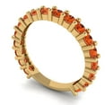 thumbnail image 2 of 1.26 ctw Wedding Band for Women - 18K Yellow Gold Simulated Red Diamond Stackable Eternity Ring, 2 of 6