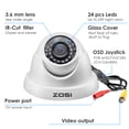 thumbnail image 5 of ZOSI 1080P 4 IN 1 CCTV Security Camera Home Outdoor, 2.0MP 1920TVL Hybrid TVI CVI AHD CVBS Security Surveillance Dome Camera, Weatherproof 80ft IR Day Night Vision, 5 of 9