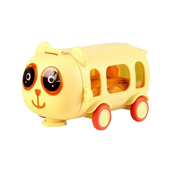 Binwennn Panda Baby Bus Cup | Children's Cute Cartoon Straw Cup | 530ml Large Capacity Bouncing Cup | Leak Proof And Fall Proof | Portable Drinking Cup Kitchen Kite Cups Cap Wooden Mugs 20oz Square
