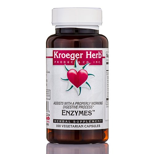 Enzymes 100 Vegetarian Capsules by Kroeger Herb