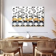thumbnail image 3 of Elephant Stock Triangle Geometric Patterns Wall Art - Horizontal Multi Panel Canvas - Living Room Wall Decor - Abstract Multi Panel - White And Gray Decor - 57" x 36", 3 of 8
