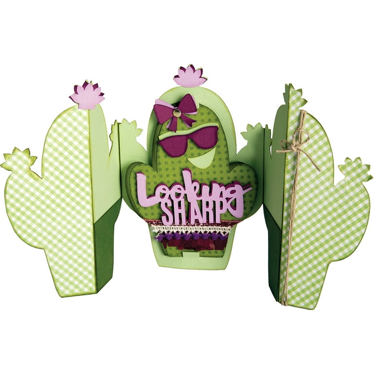 Sizzix Thinlits Dies by Jen Long 7/Pkg-Cactus Fold-A-Long