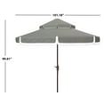 thumbnail image 3 of SAFAVIEH Milan Fringe 9' Market Crank Double Top Umbrella, Grey, 3 of 6
