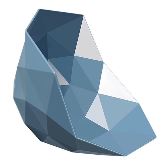 FONDOTIN 1Pc Blue Irregular Plastic Fruit Holder Aesthetic Fruit Bowl For Home Storage Tray 11.0x11.0x4.9in